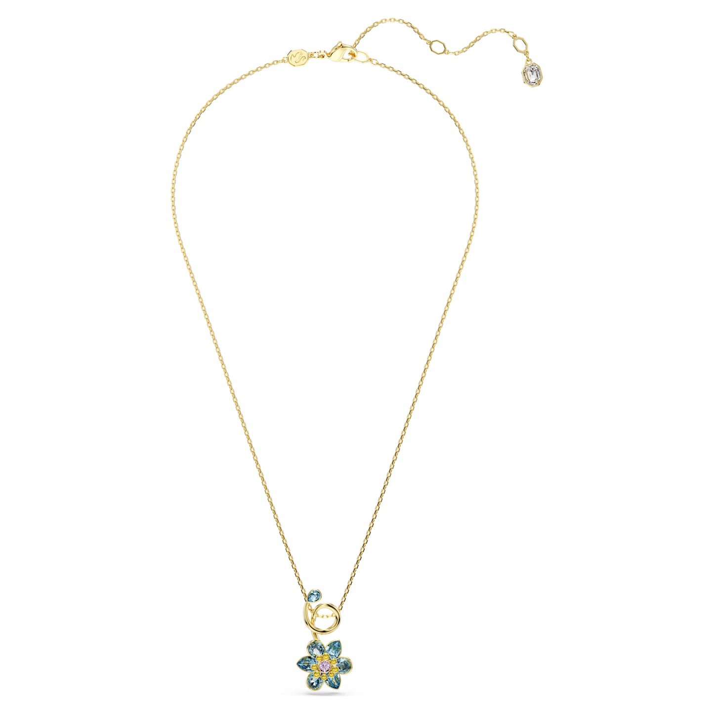 IDYLLIA PENDANT FLOWER - BLUE, GOLD