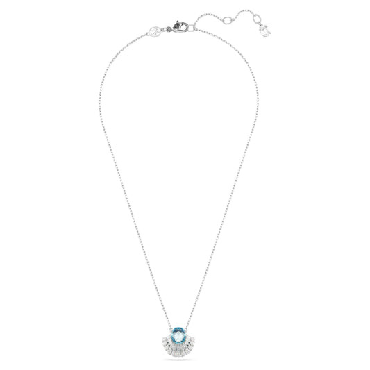 IDYLLIA PENDANT SHELL - BLUE, RHODIUM