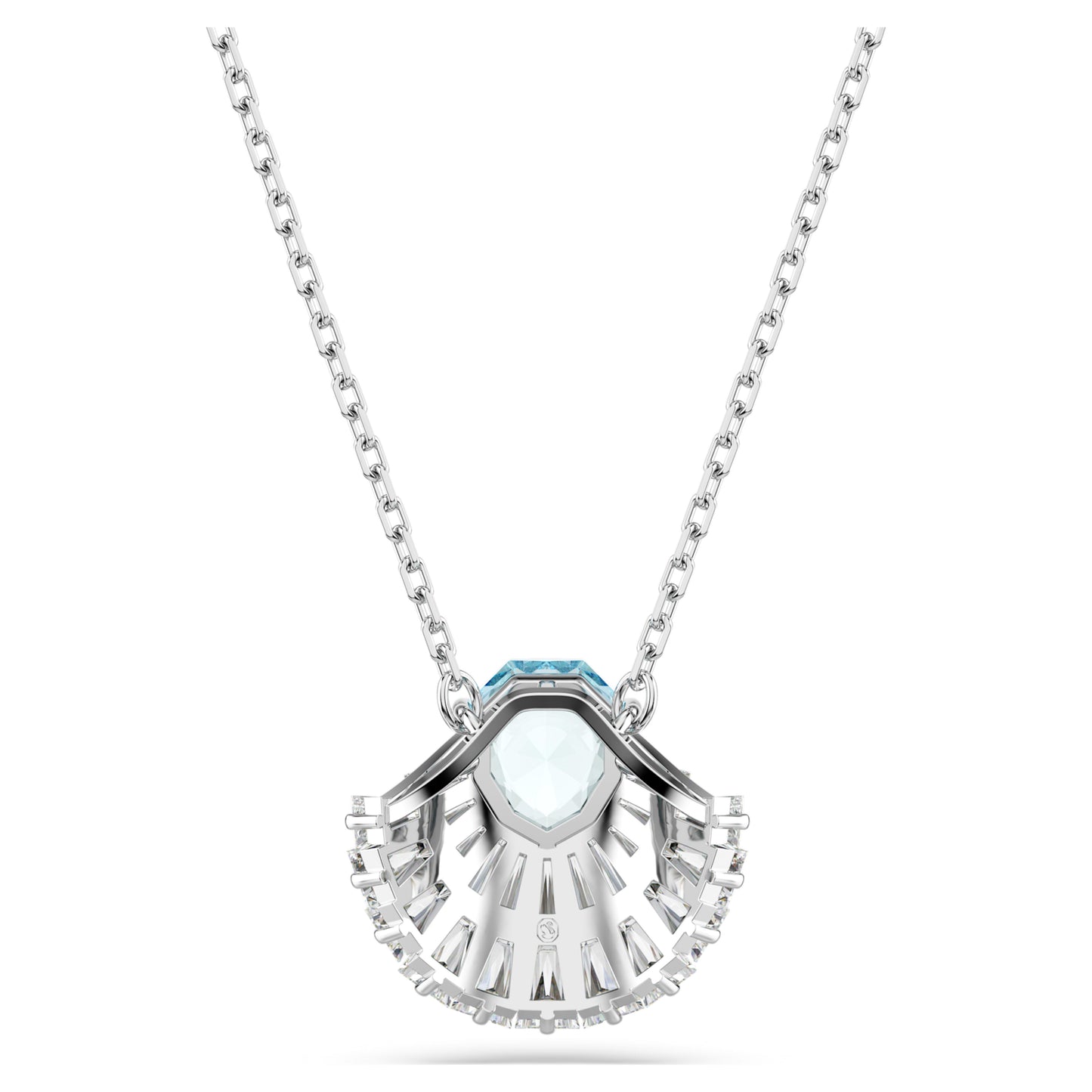 IDYLLIA PENDANT SHELL - BLUE, RHODIUM