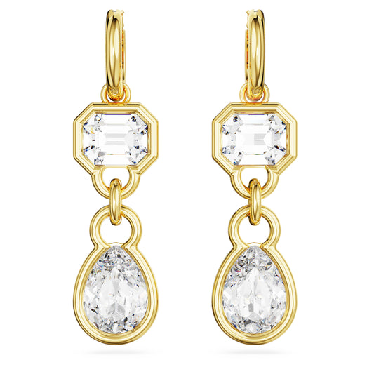 IMBER DROP EARRINGS - WHITE, GOLD