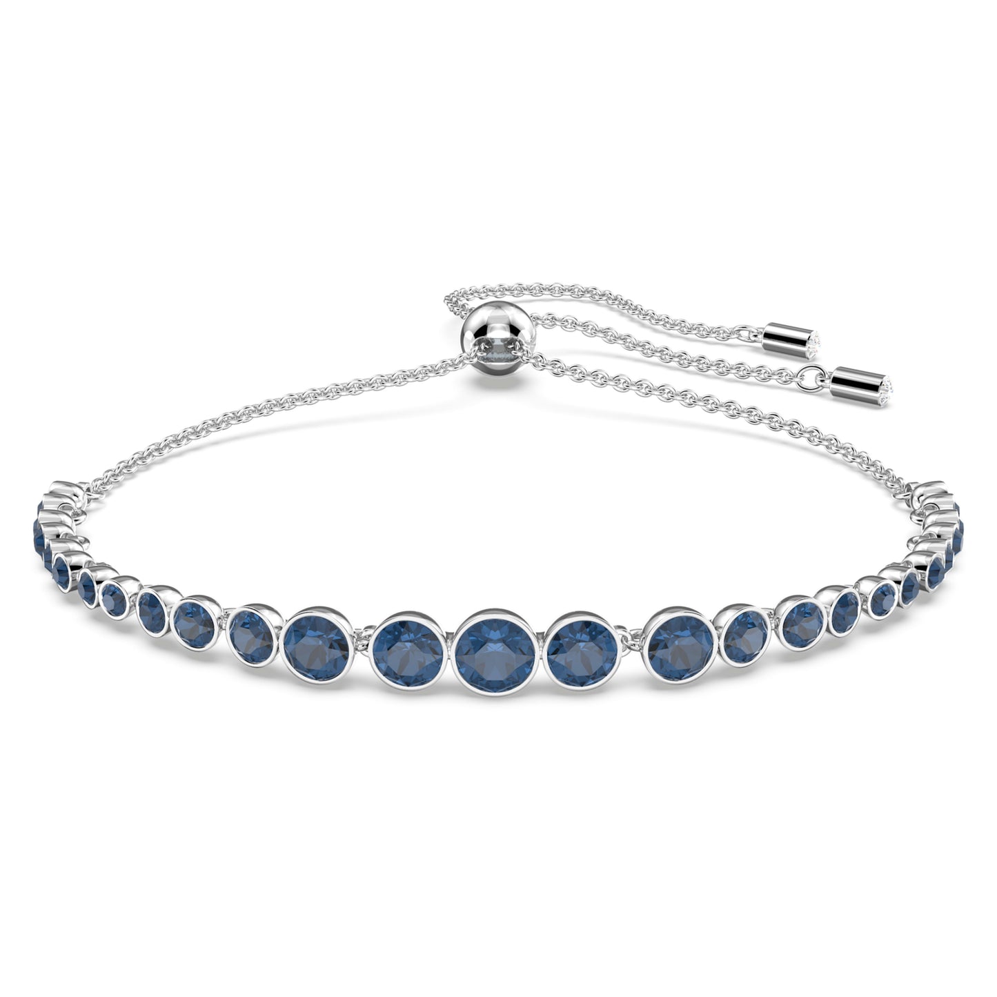 IMBER EMILY BRACELET - BLUE, RHODIUM