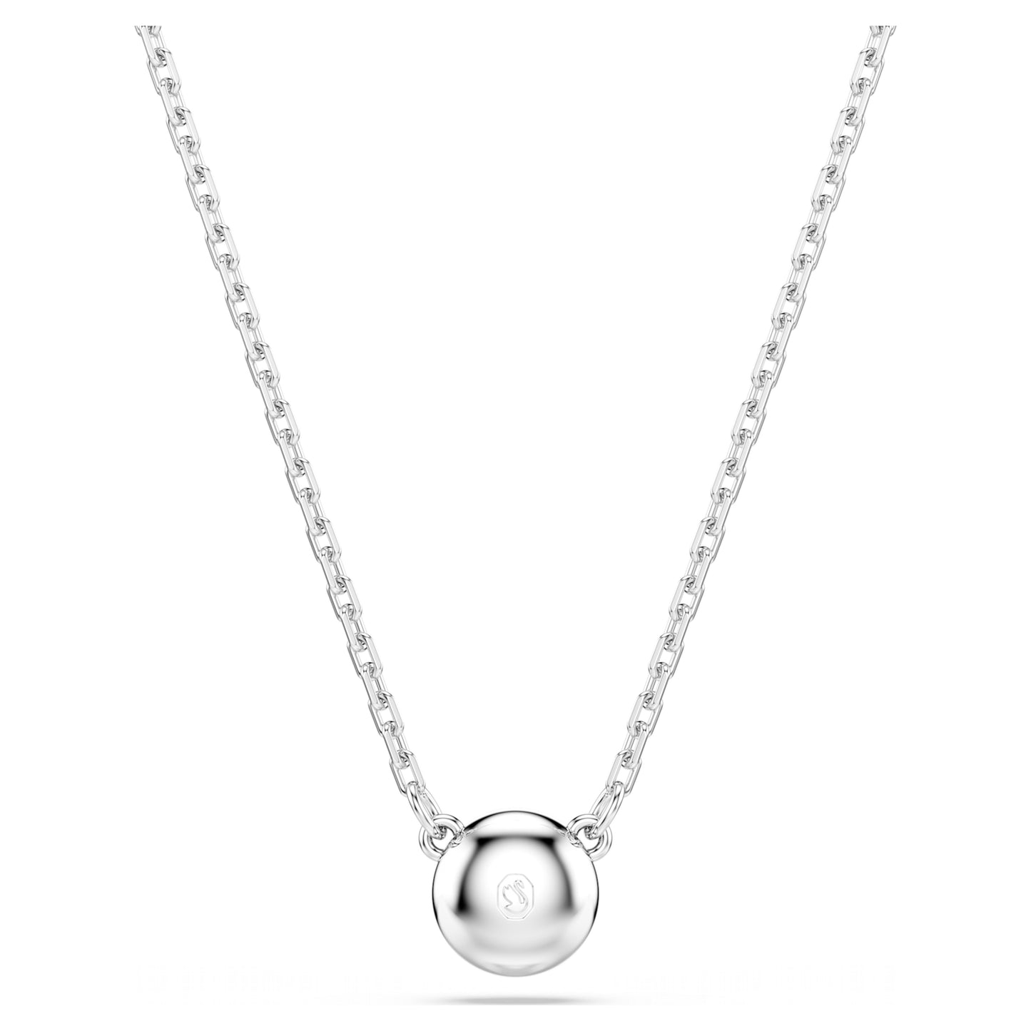 IMBER PENDANT - WHITE, RHODIUM