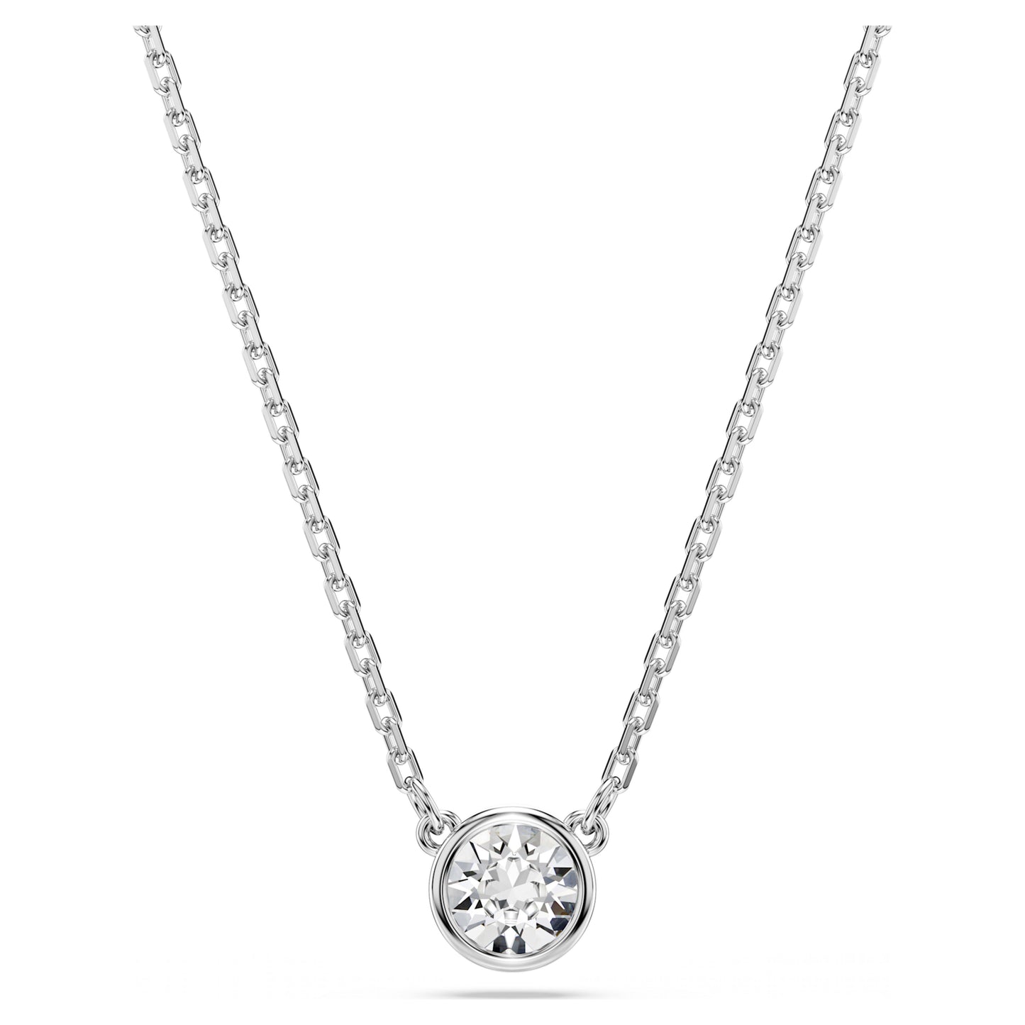 IMBER PENDANT - WHITE, RHODIUM