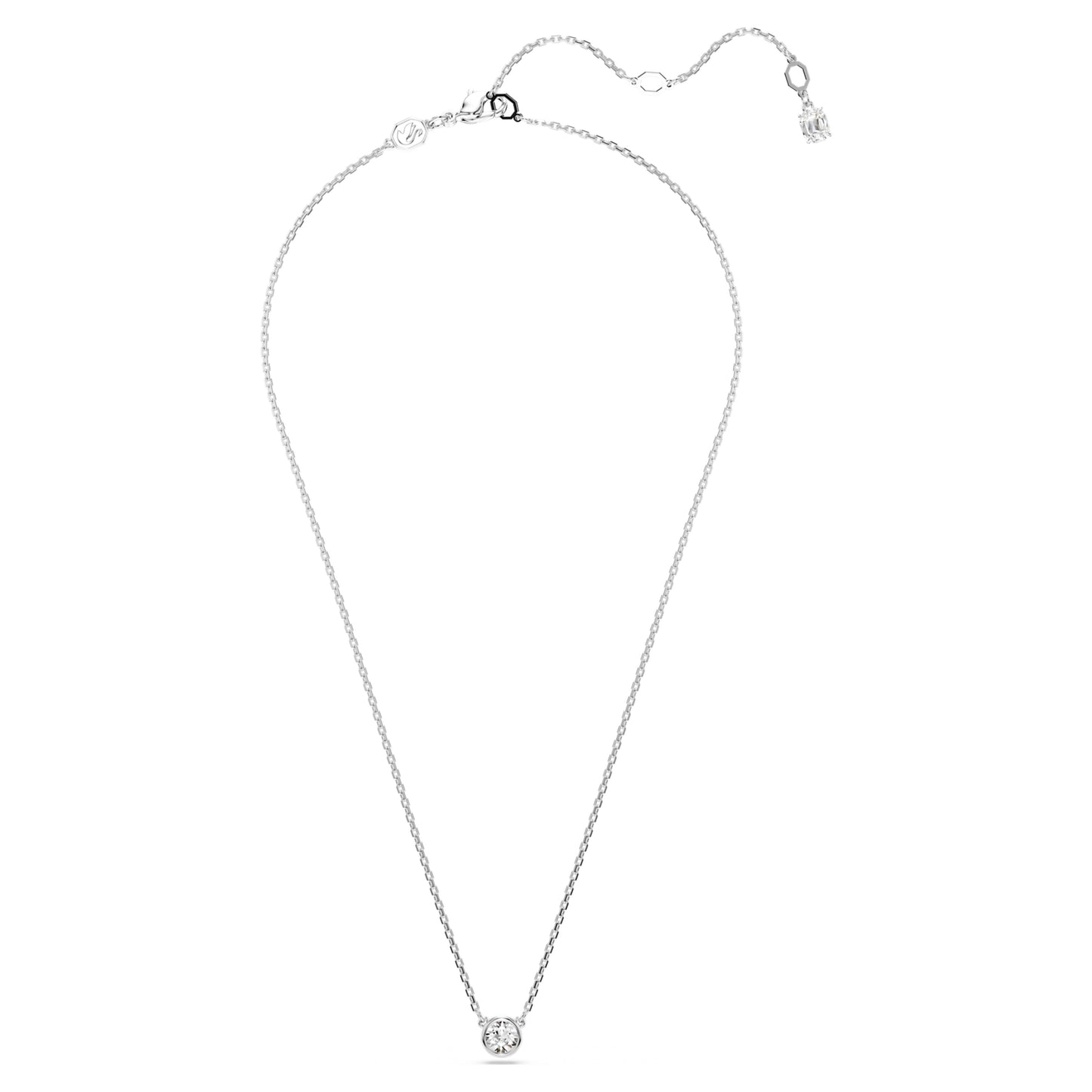 IMBER PENDANT - WHITE, RHODIUM