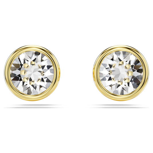 IMBER STUD EARRINGS - WHITE, GOLD