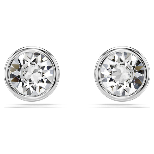 IMBER STUD EARRINGS - WHITE, RHODIUM