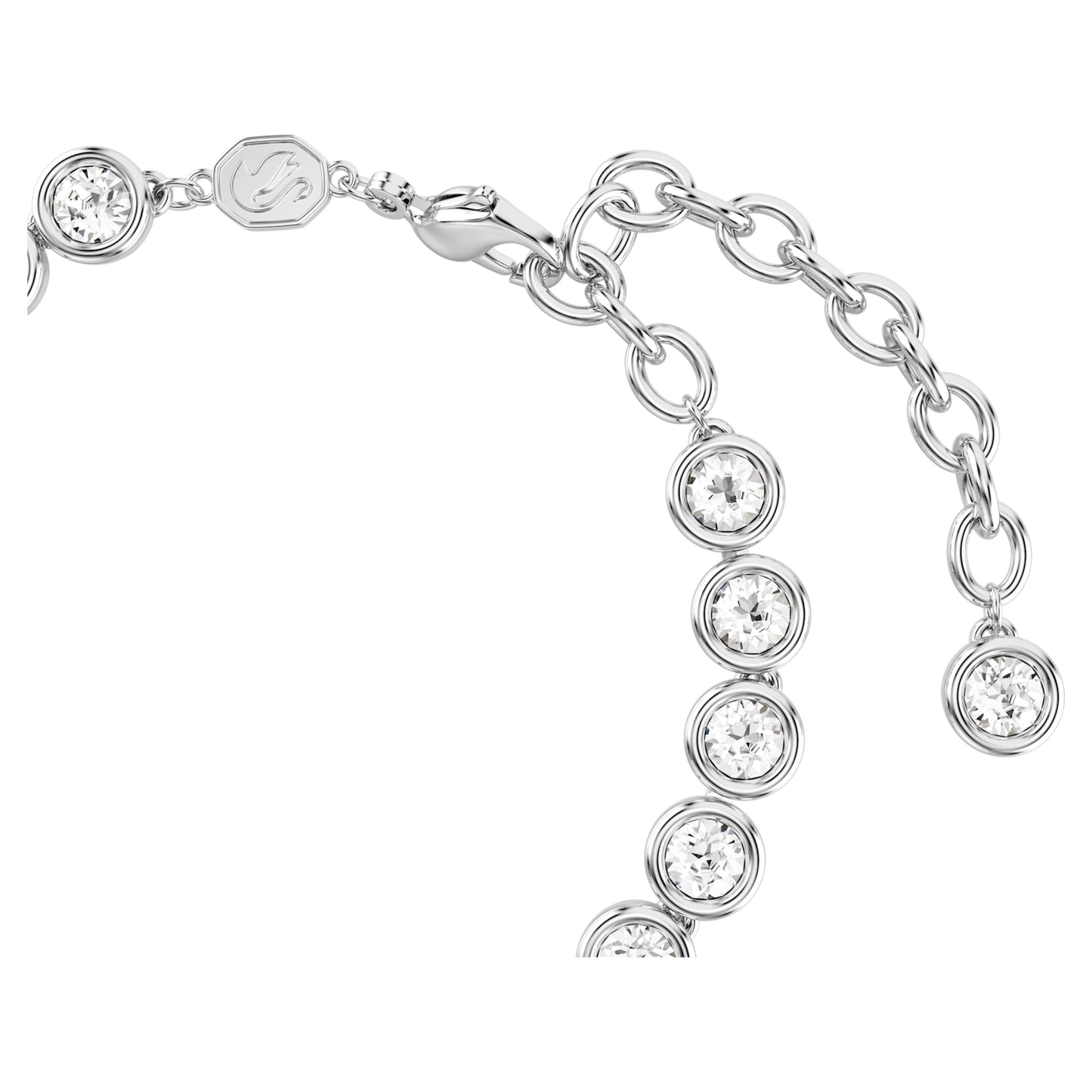 IMBER TENNIS BRACELET - WHITE, RHODIUM