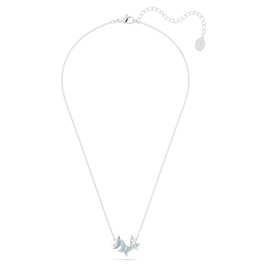 LILIA NECKLACE - BLUE, RHODIUM