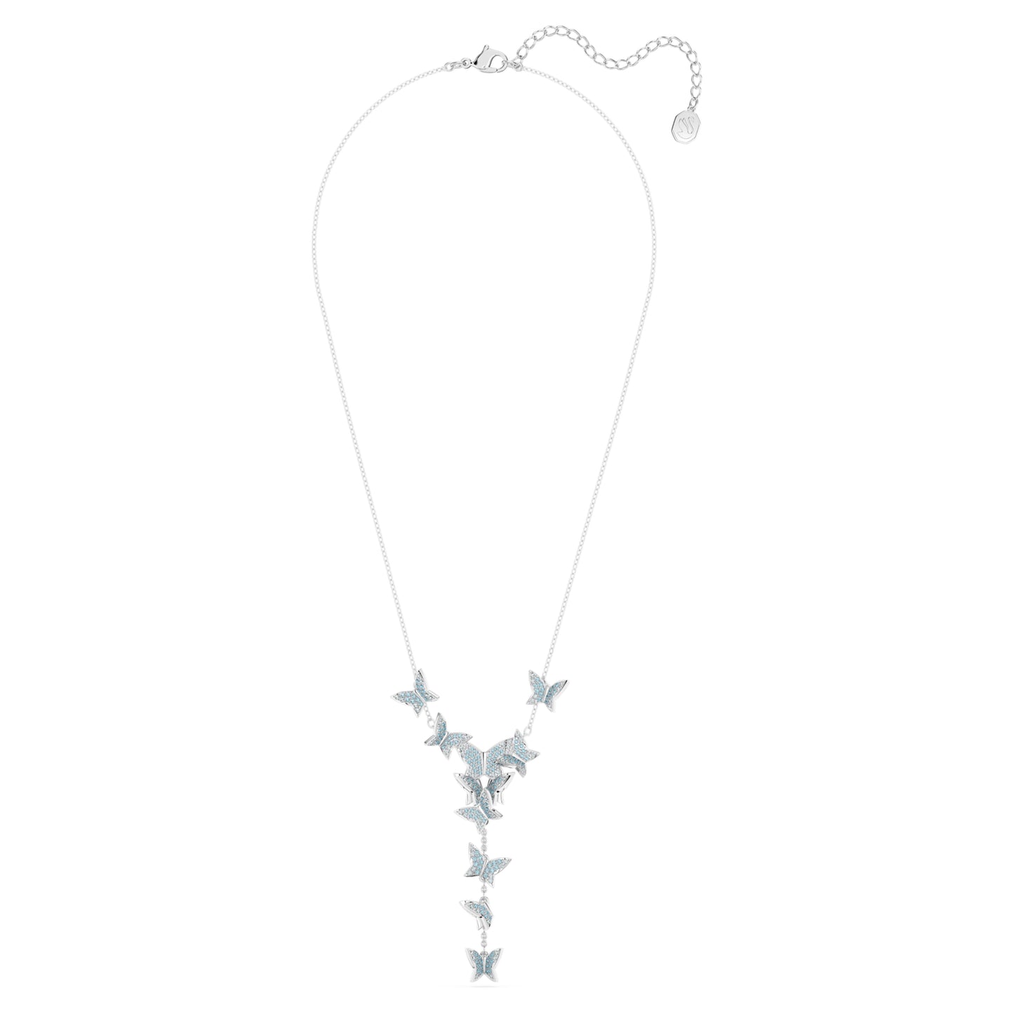 LILIA Y NECKLACE - BLUE, RHODIUM