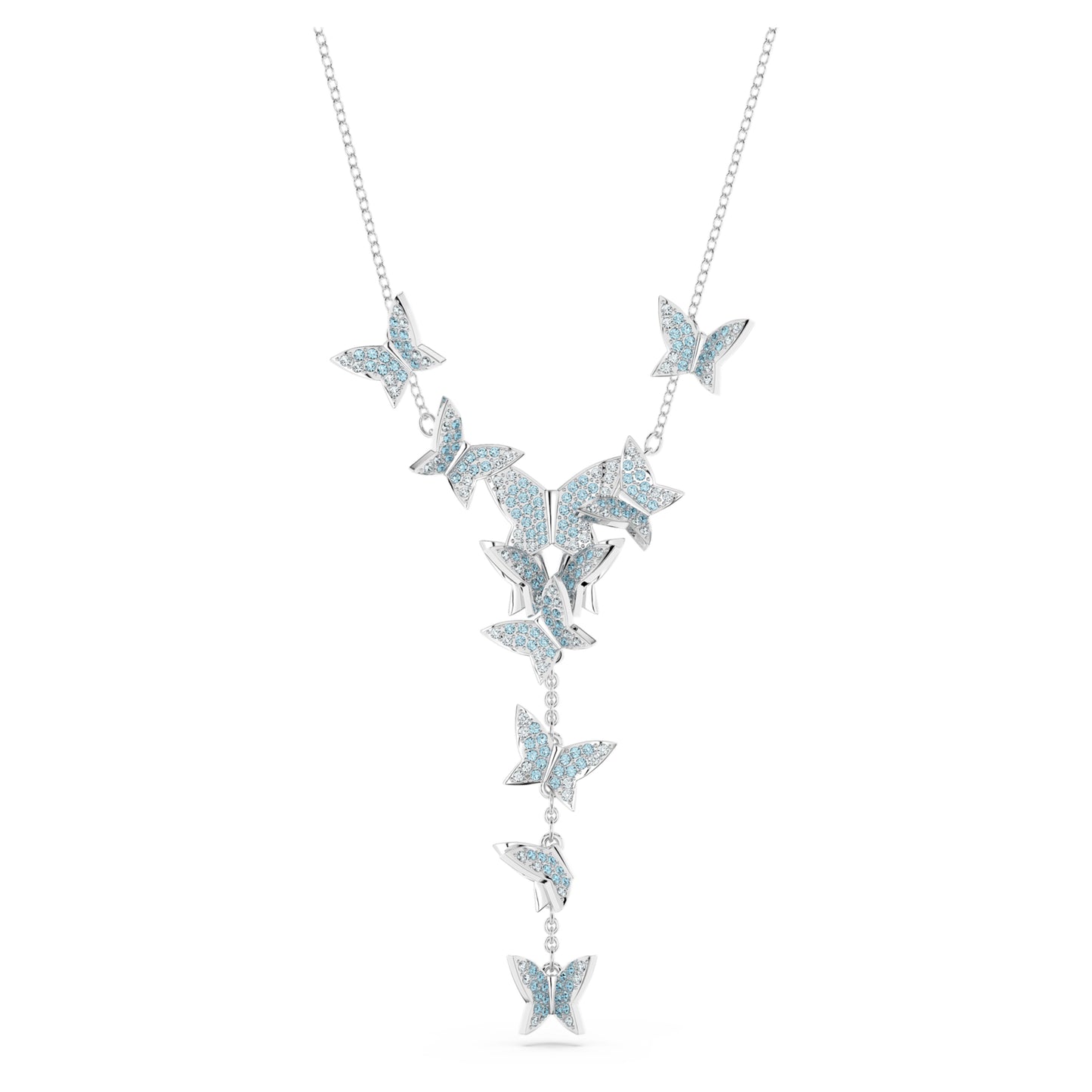 LILIA Y NECKLACE - BLUE, RHODIUM