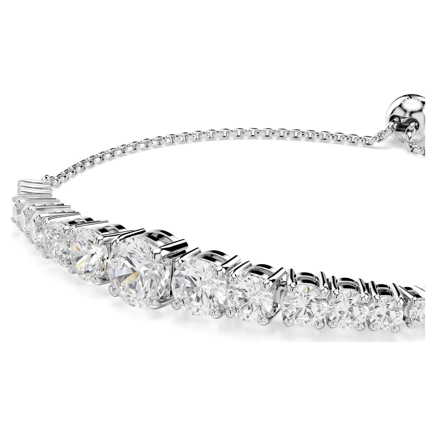 MATRIX BRACELET - WHITE, RHODIUM