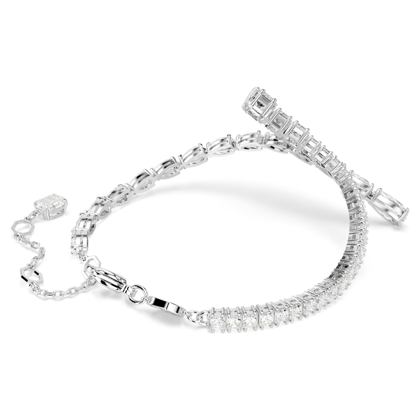 MATRIX BRACELET - WHITE, RHODIUM