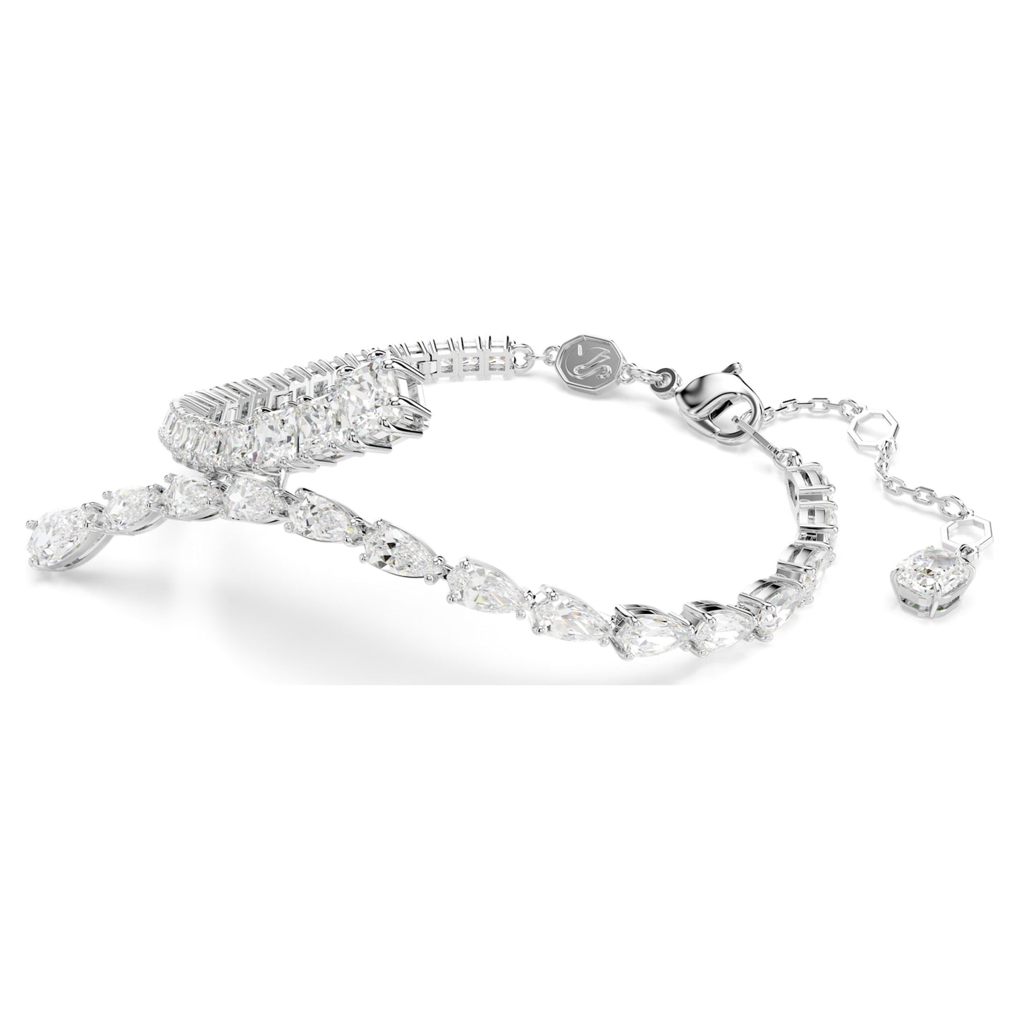 MATRIX BRACELET - WHITE, RHODIUM