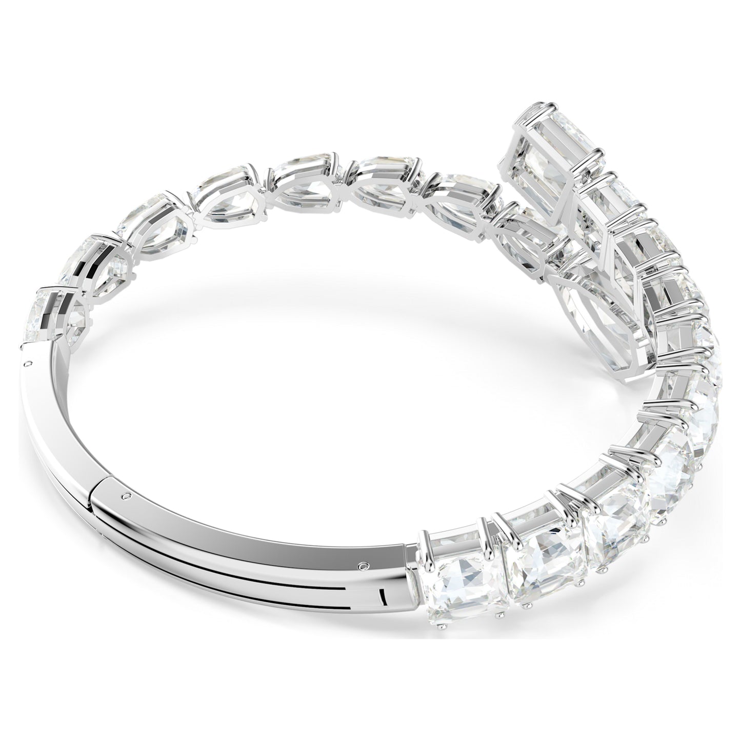 MATRIX CUFF - WHITE, RHODIUM