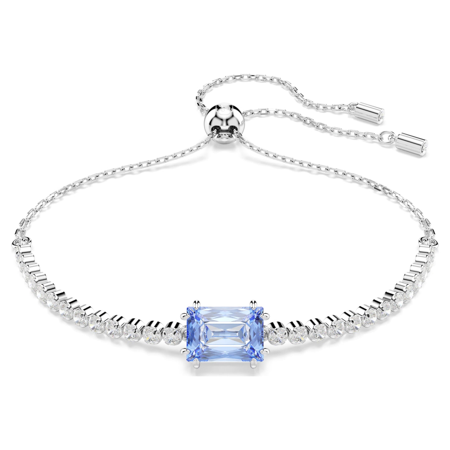 MATRIX TENNIS BRACELET - BLUE, RHODIUM