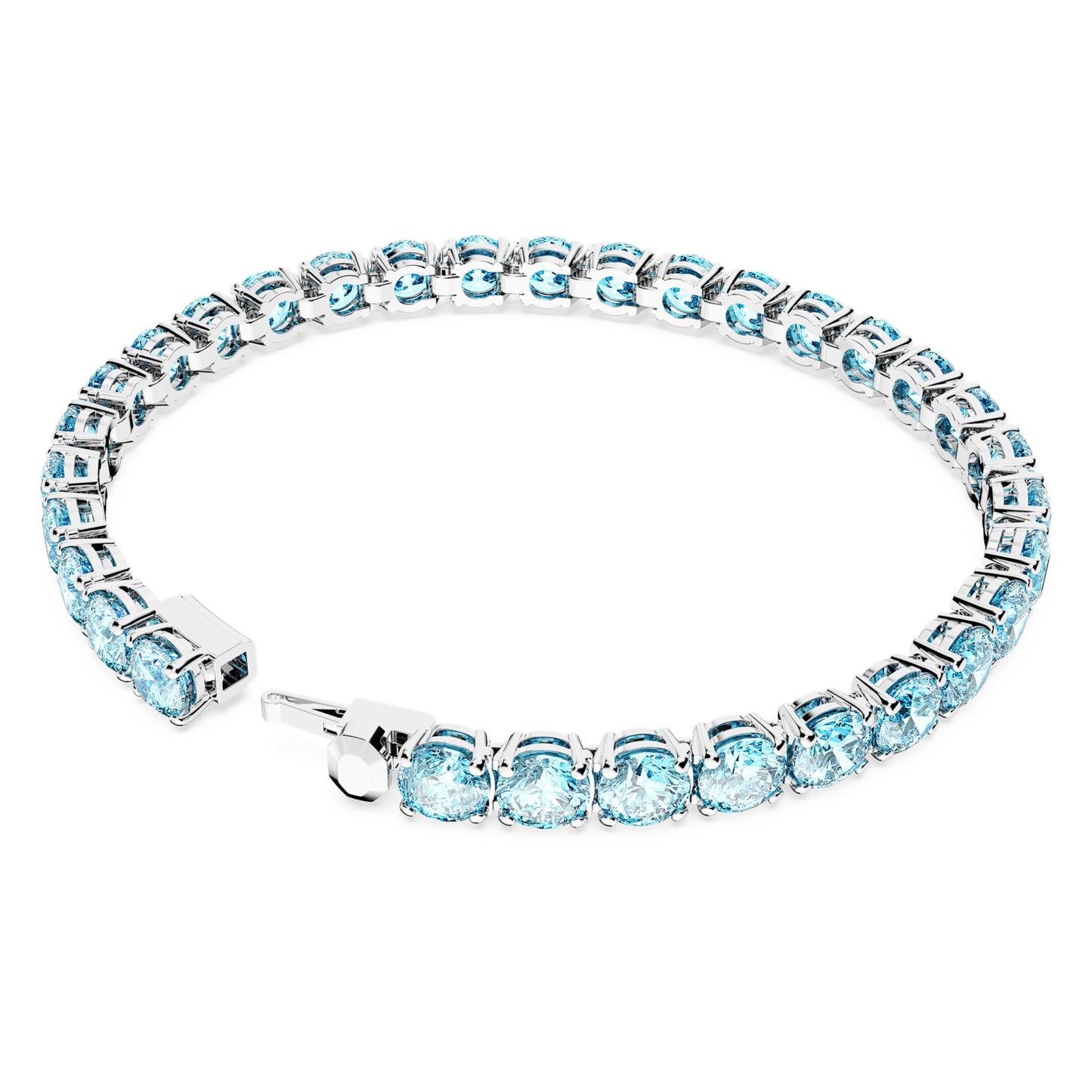 MATRIX TENNIS BRACELET - BLUE, RHODIUM