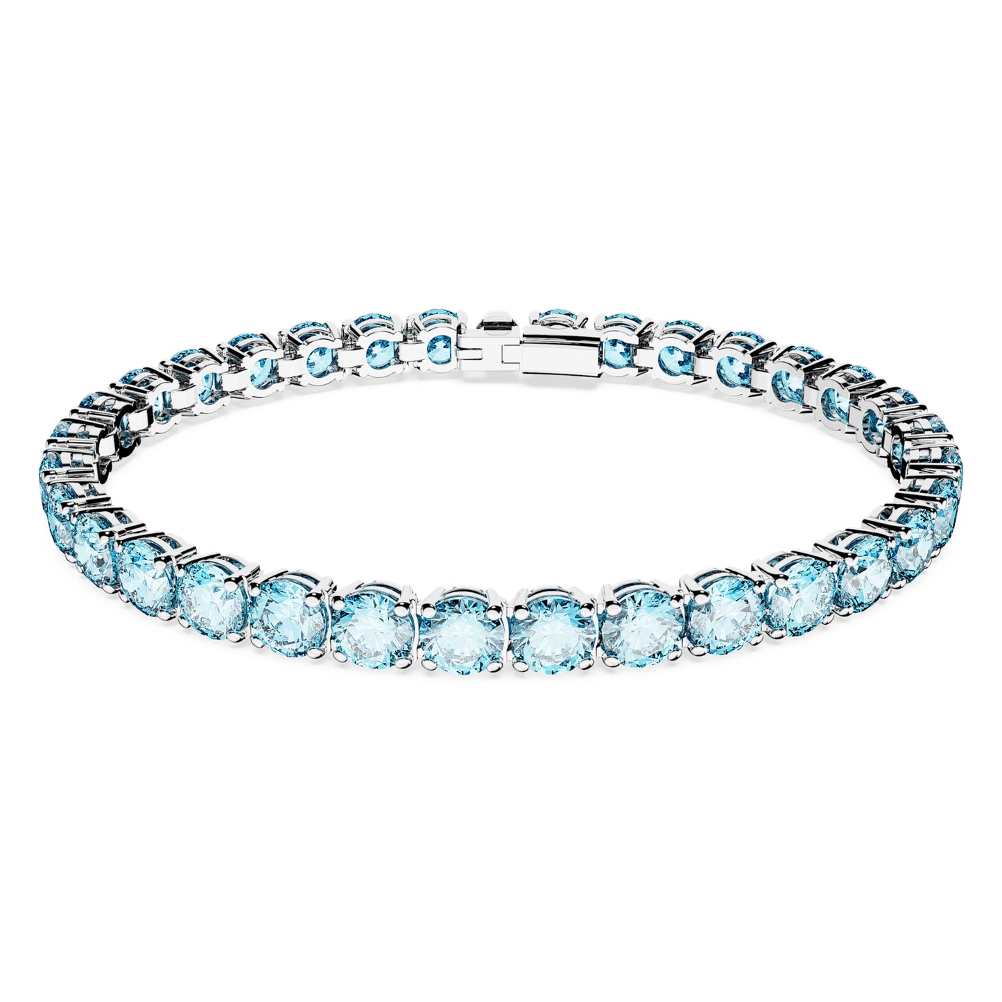 MATRIX TENNIS BRACELET - BLUE, RHODIUM