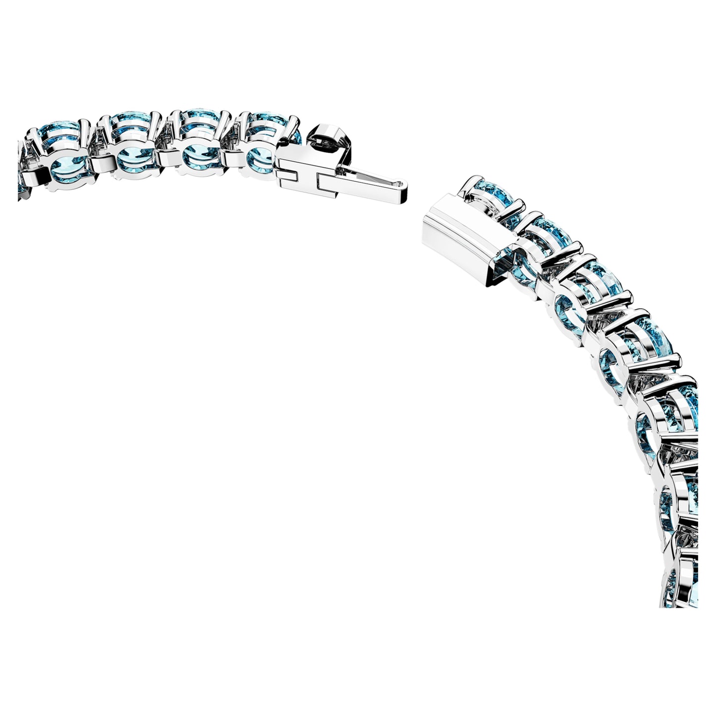 MATRIX TENNIS BRACELET - BLUE, RHODIUM