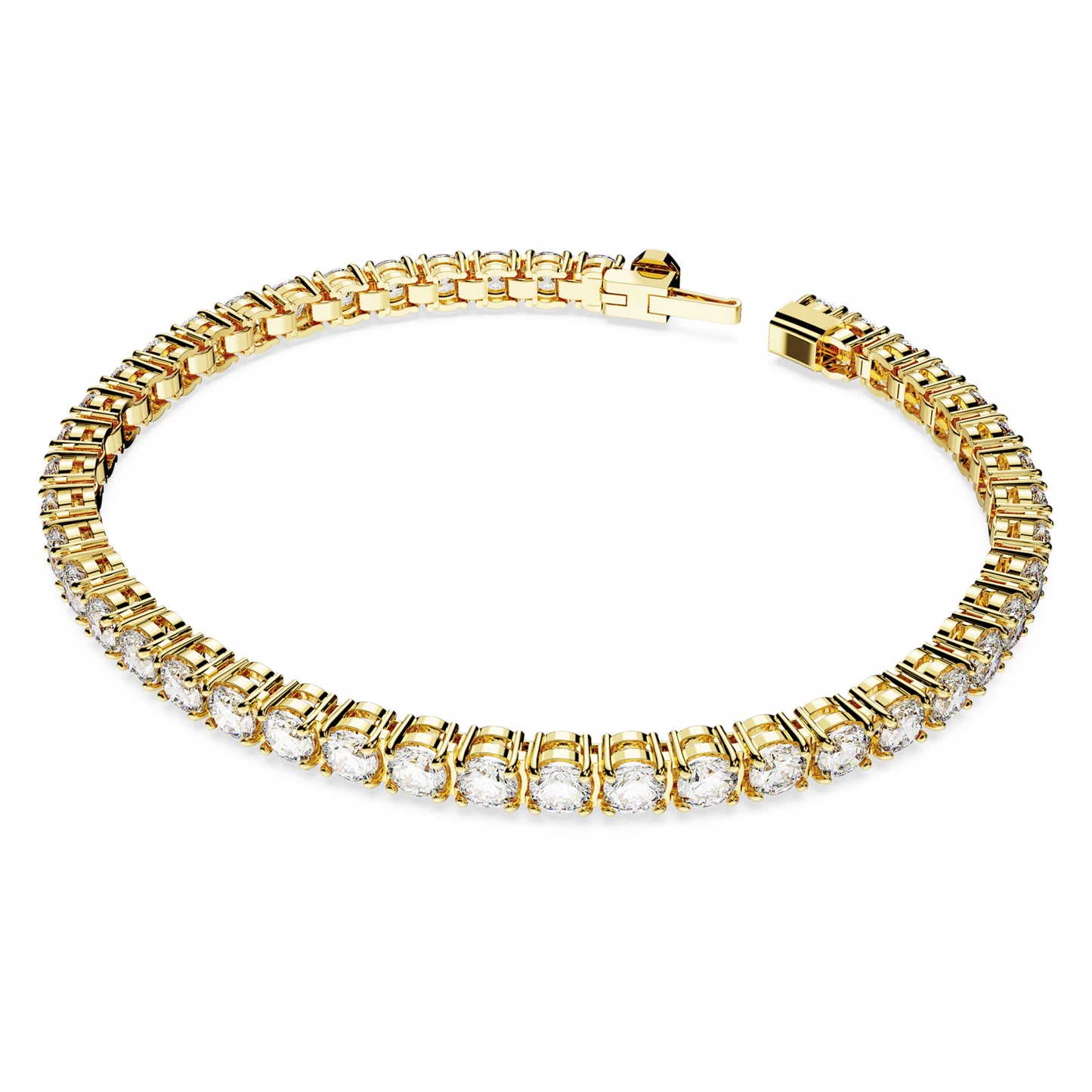 MATRIX TENNIS BRACELET - WHITE, GOLD