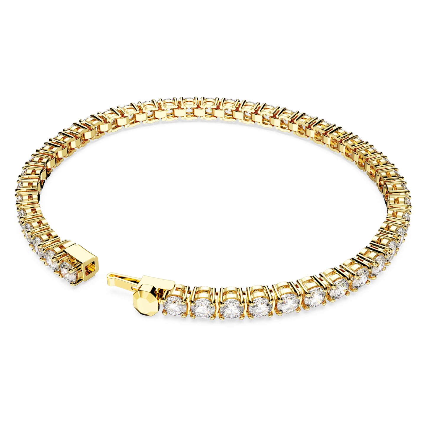 MATRIX TENNIS BRACELET - WHITE, GOLD