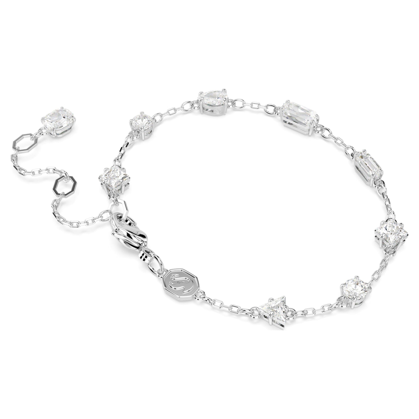 MESMERA BRACELET SCATTERED - WHITE, RHODIUM