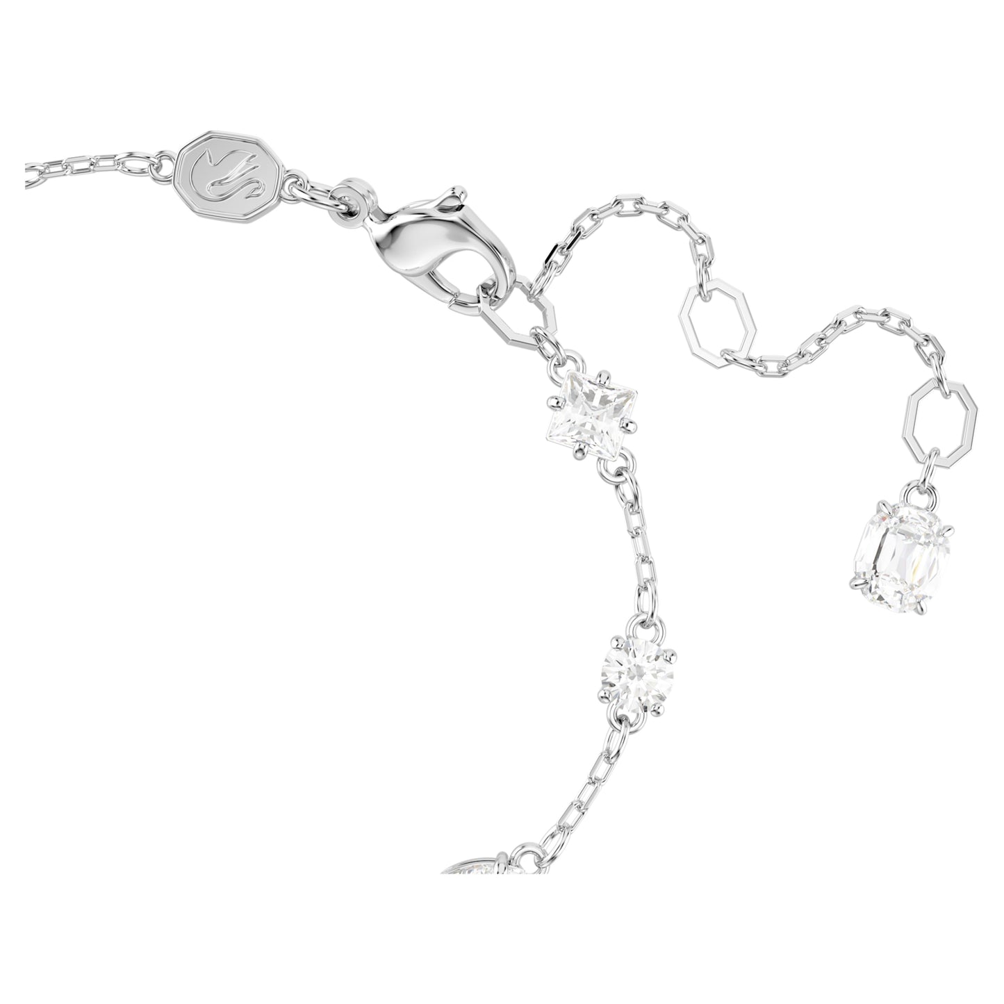 MESMERA BRACELET SCATTERED - WHITE, RHODIUM