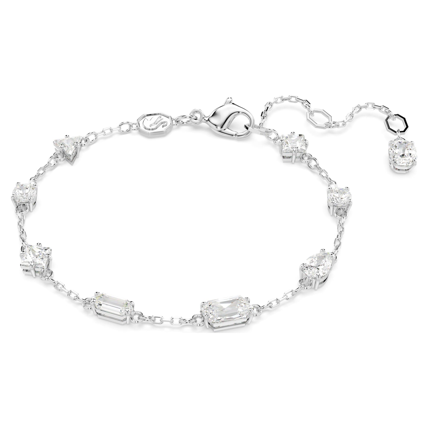 MESMERA BRACELET SCATTERED - WHITE, RHODIUM