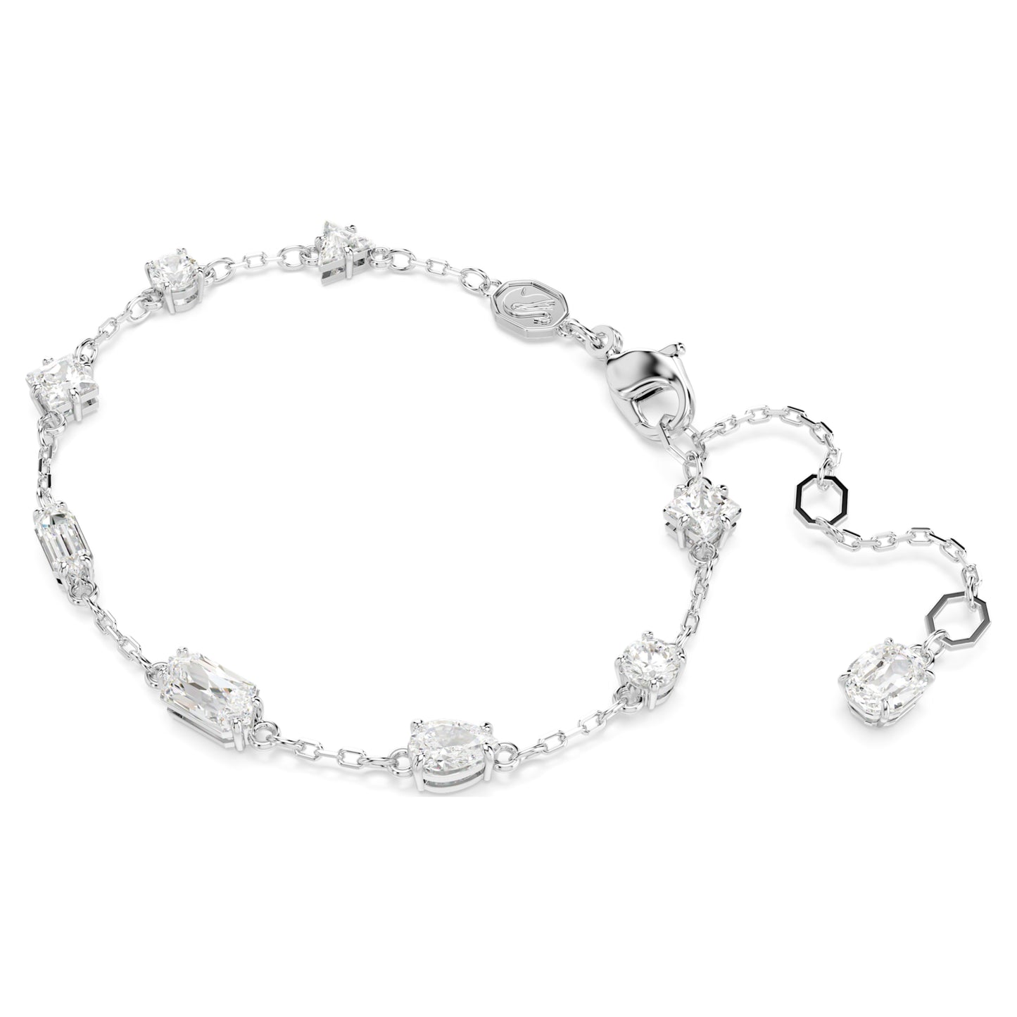 MESMERA BRACELET SCATTERED - WHITE, RHODIUM