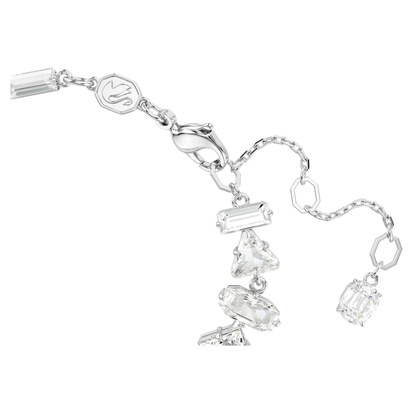 MESMERA BRACELET - WHITE, RHODIUM