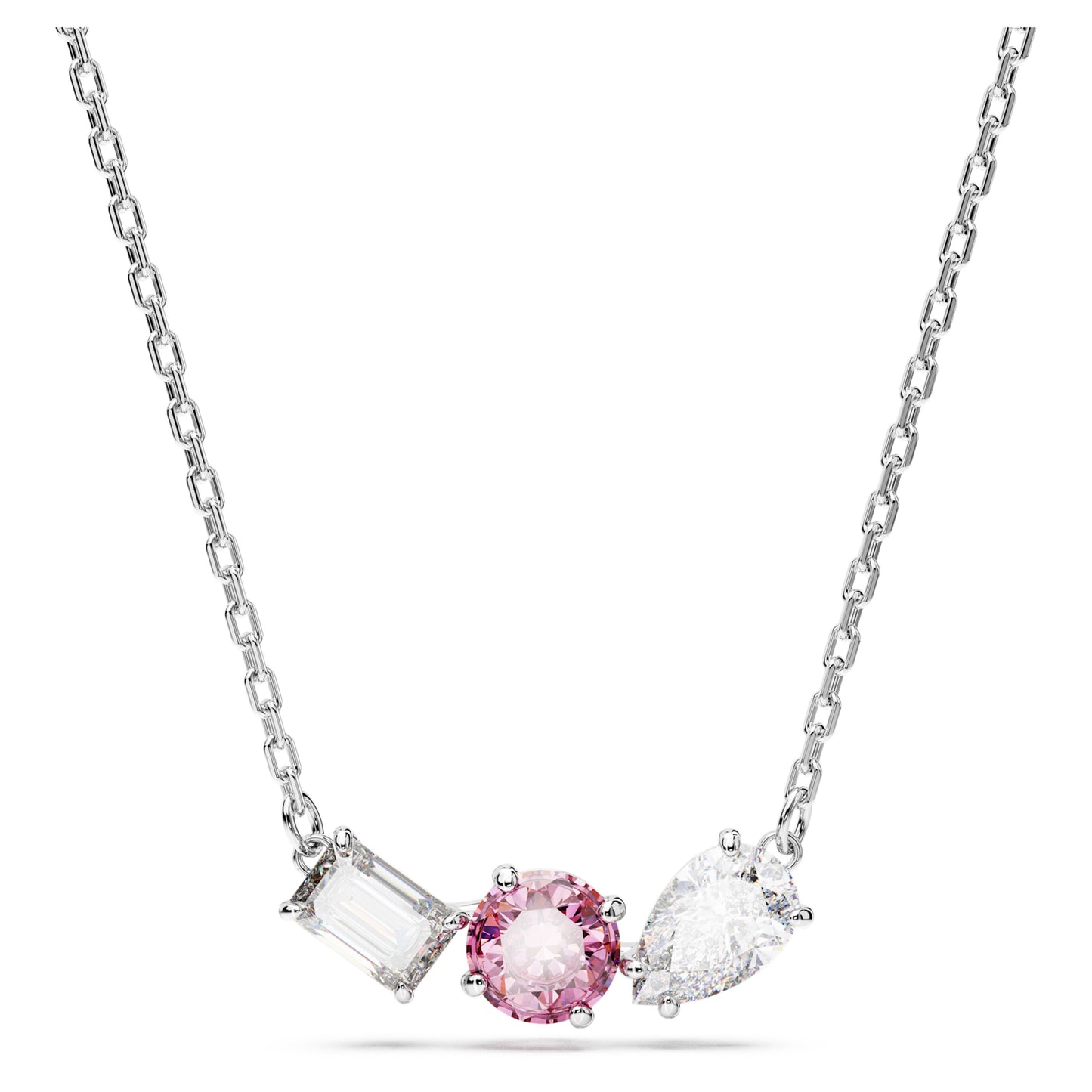 MESMERA PENDANT - PINK, RHODIUM