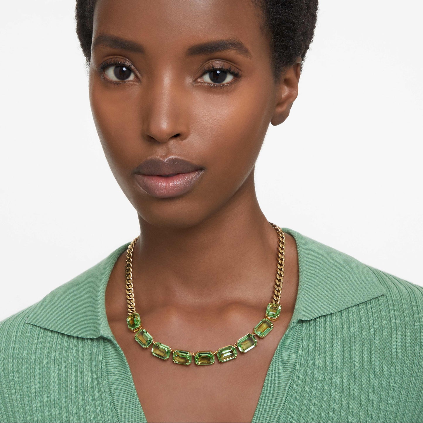 MILLENIA NECKLACE - GREEN, GOLD