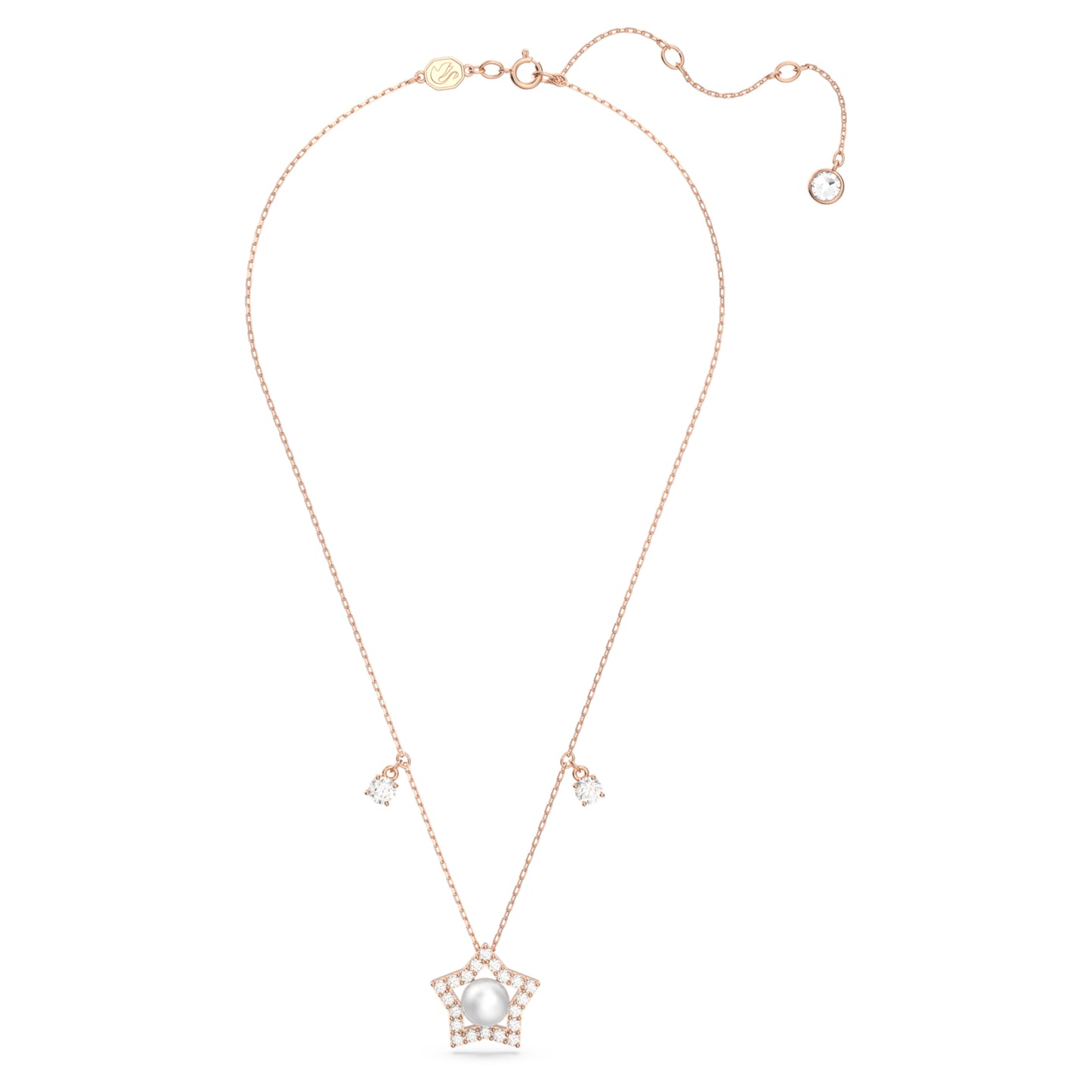 STELLA NECKLACE STAR - WHITE, ROSE-GOLD