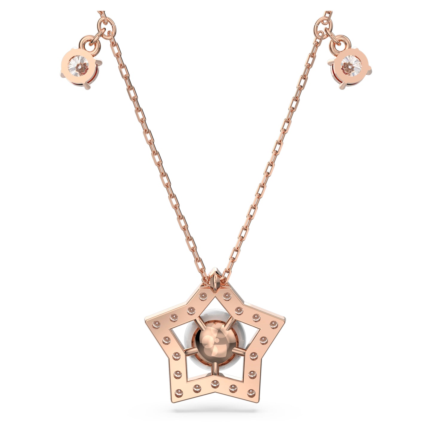 STELLA NECKLACE STAR - WHITE, ROSE-GOLD