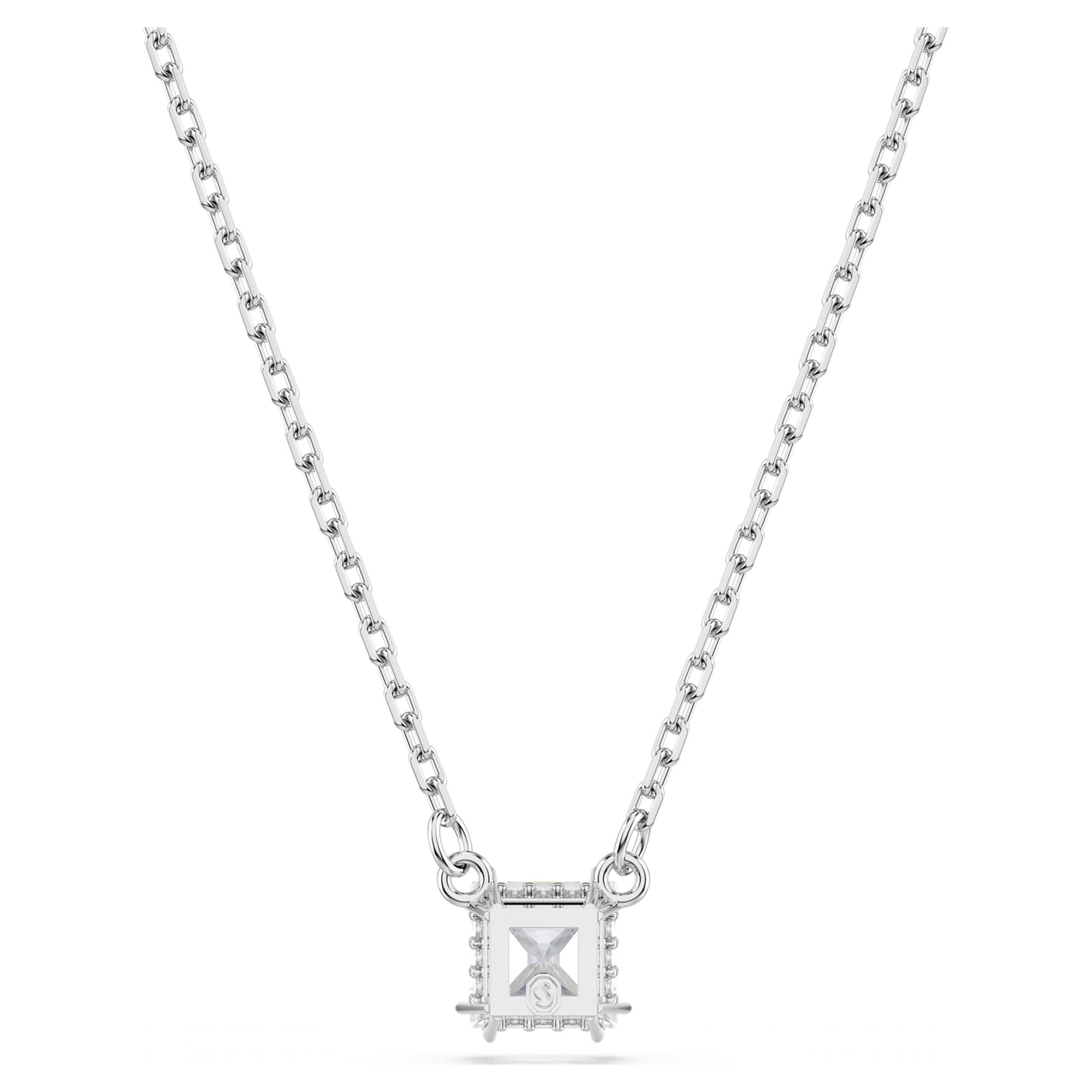 STILLA ATTRACT PENDANT - WHITE, RHODIUM