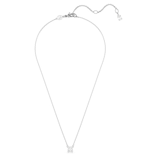 STILLA ATTRACT PENDANT - WHITE, RHODIUM