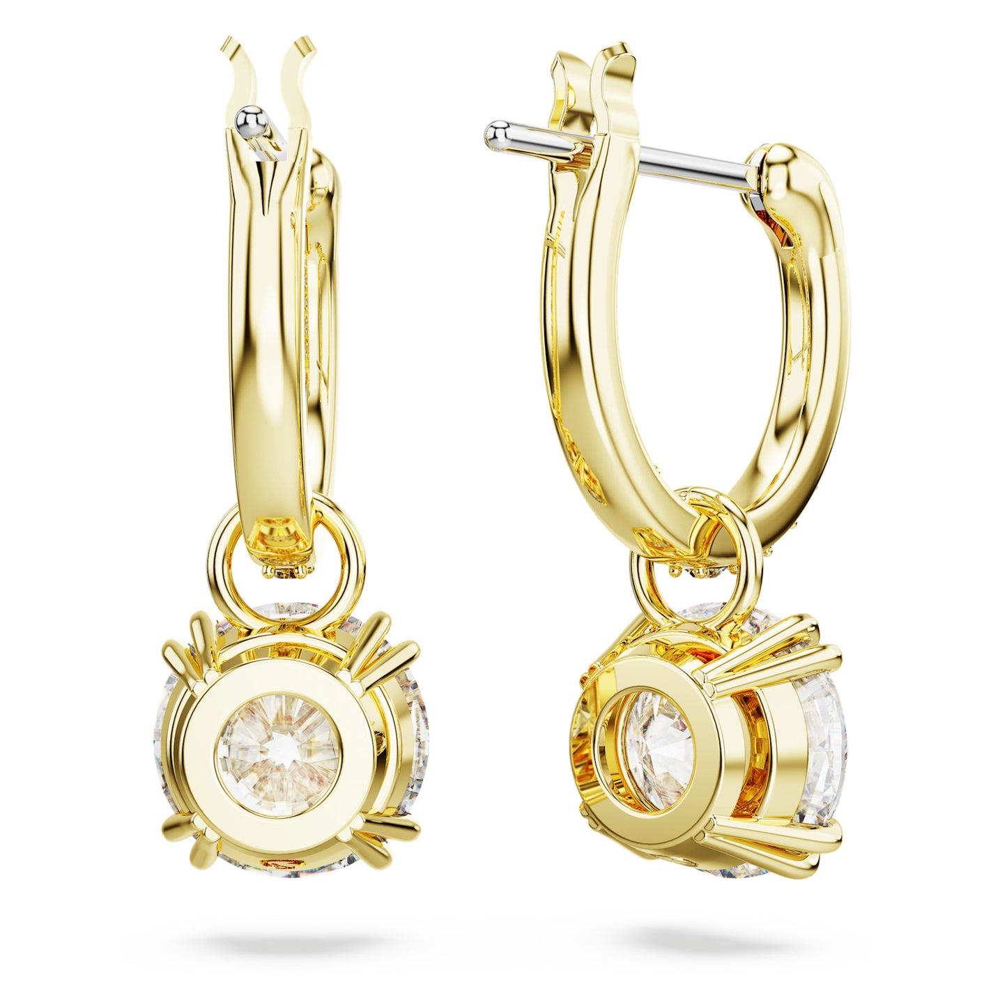 STILLA DROP EARRINGS - WHITE, GOLD