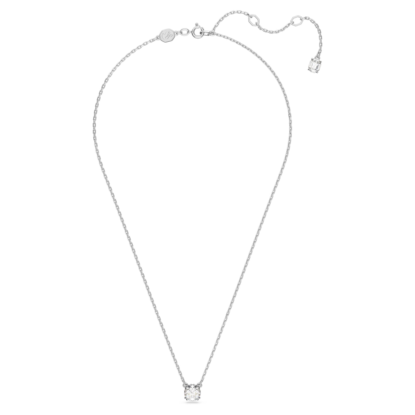 STILLA PENDANT - WHITE, RHODIUM