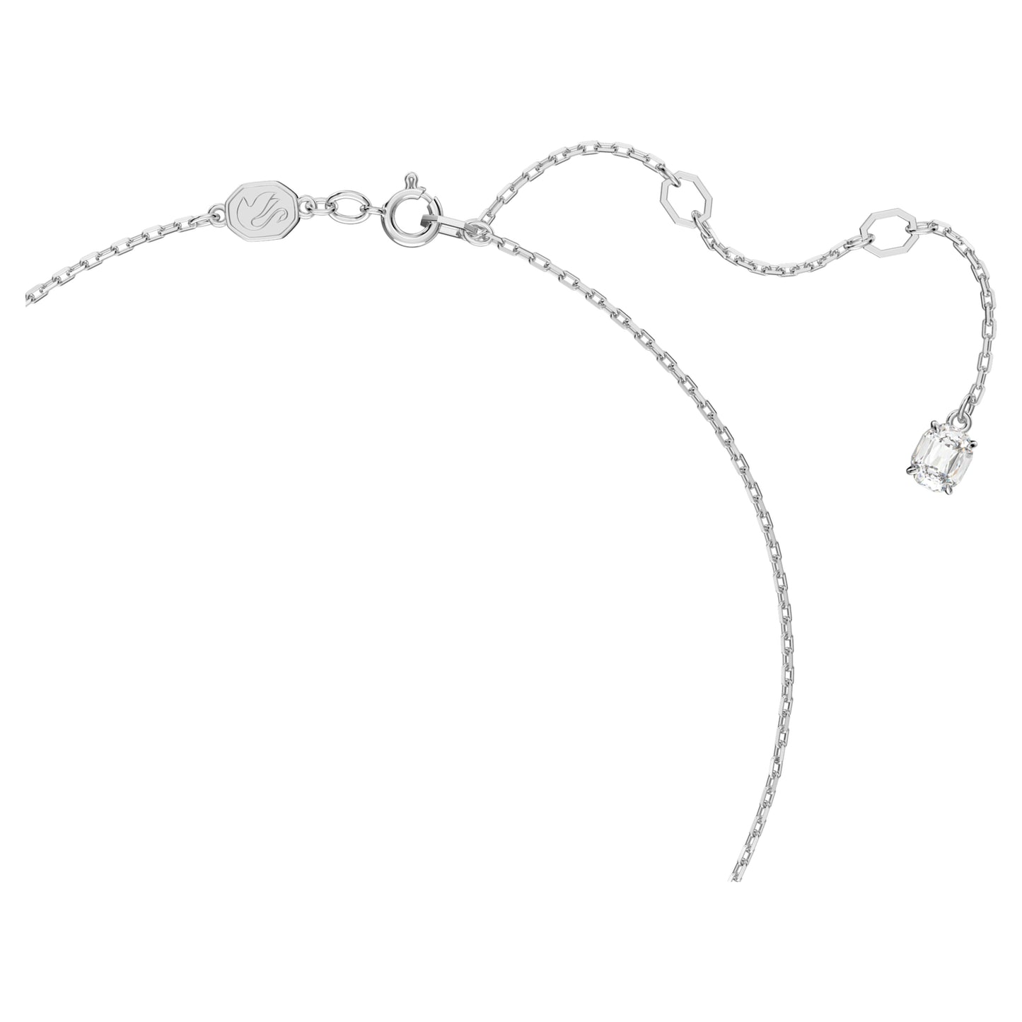 STILLA PENDANT - WHITE, RHODIUM