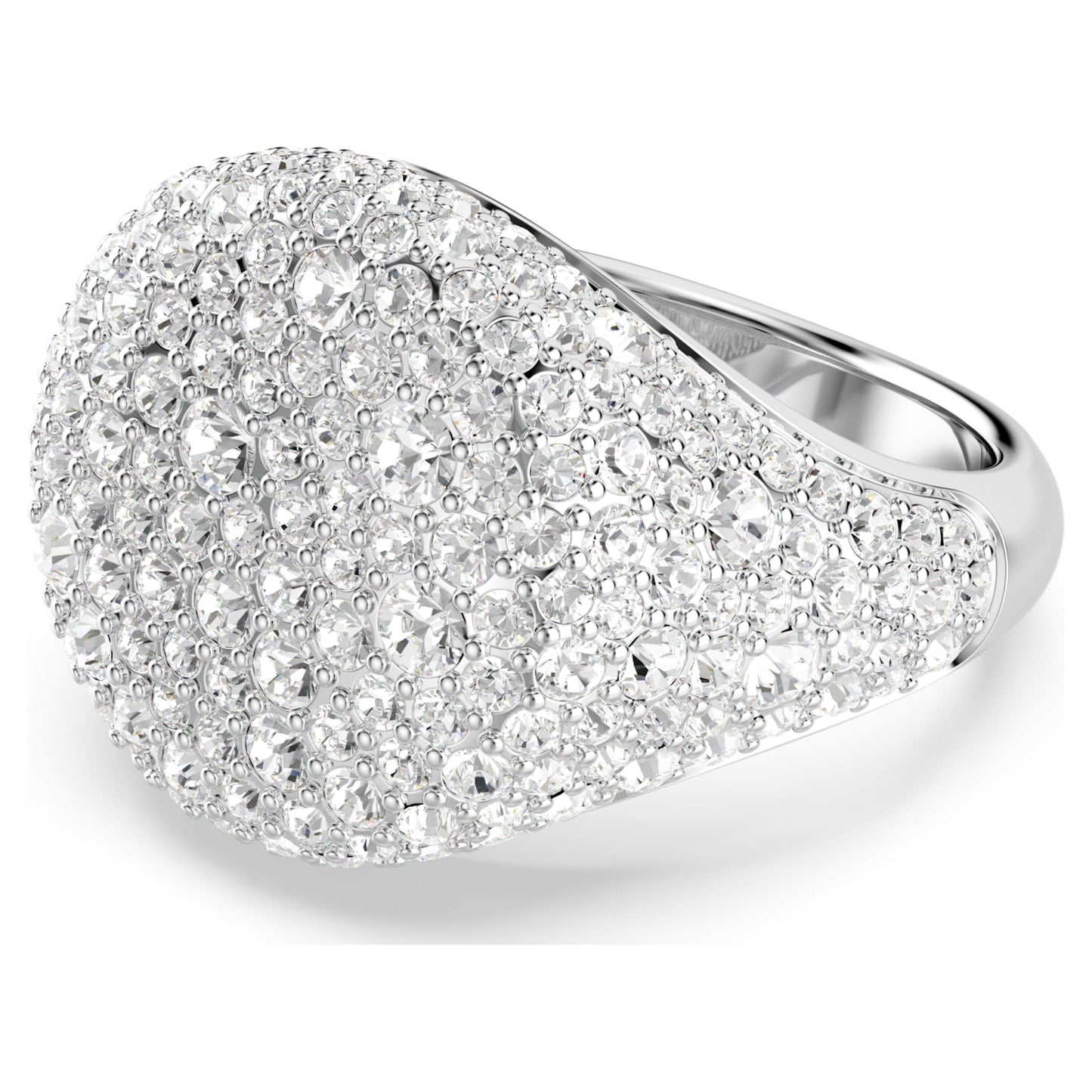 SUBLIMA COCKTAIL RING - WHITE, RHODIUM