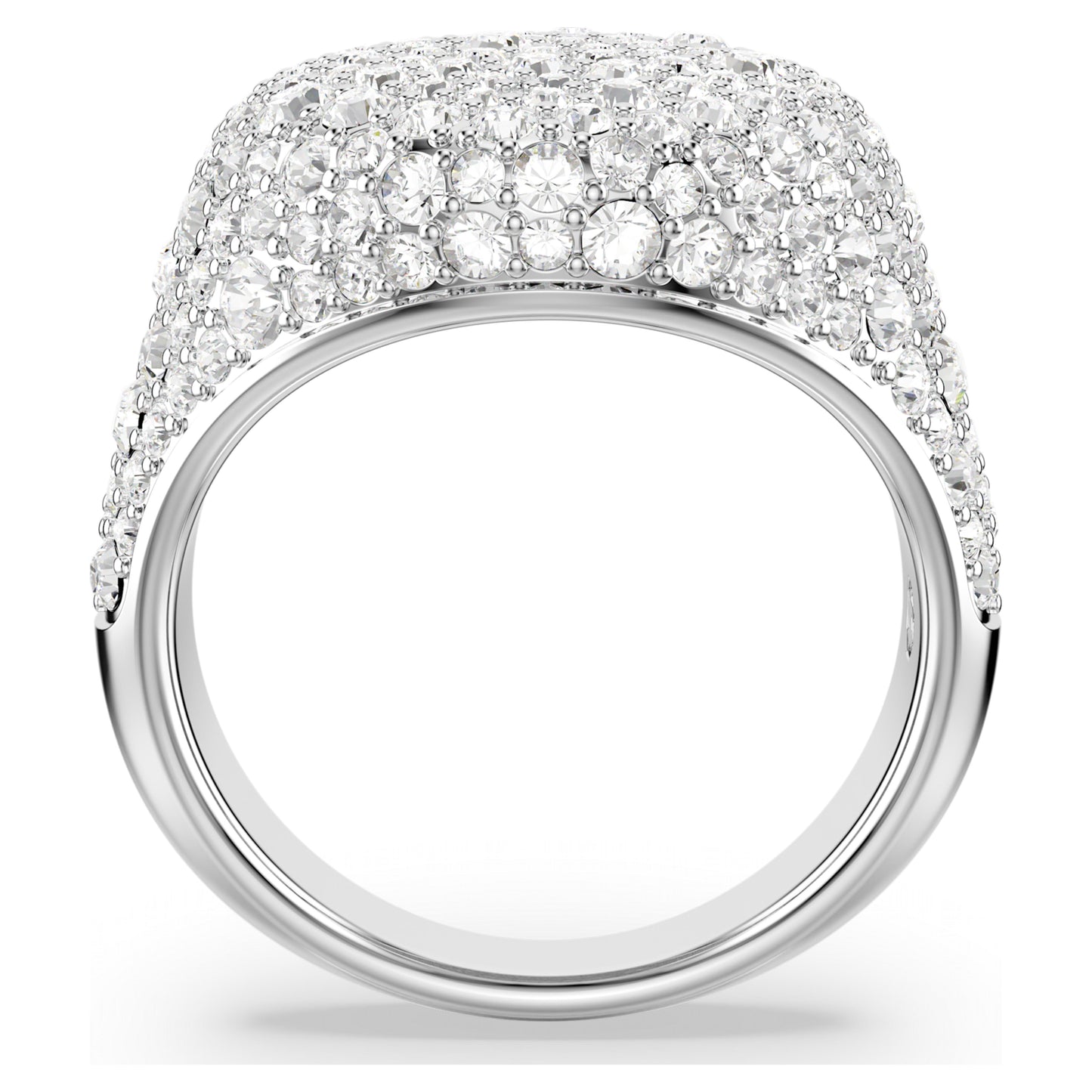 SUBLIMA COCKTAIL RING - WHITE, RHODIUM