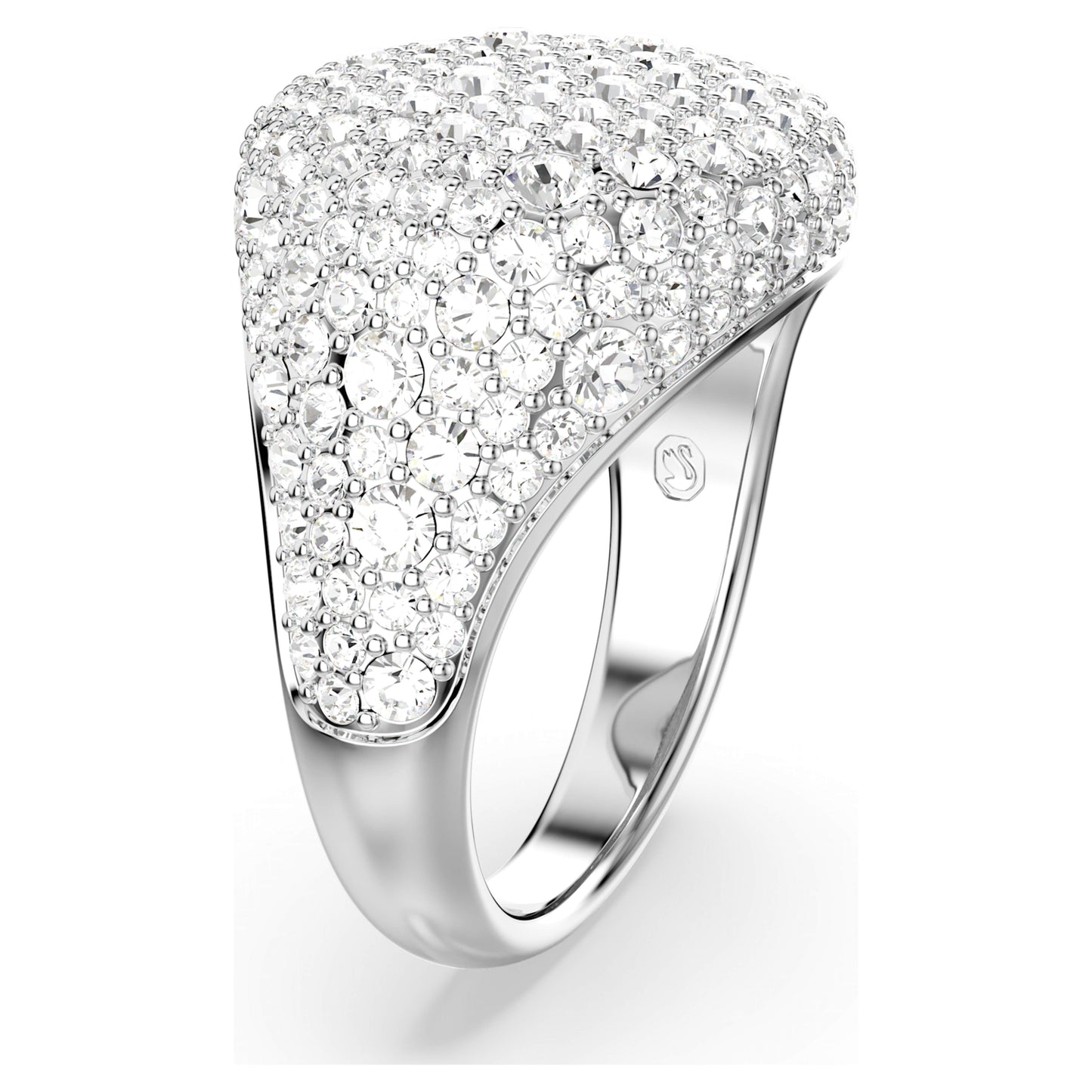 SUBLIMA COCKTAIL RING - WHITE, RHODIUM