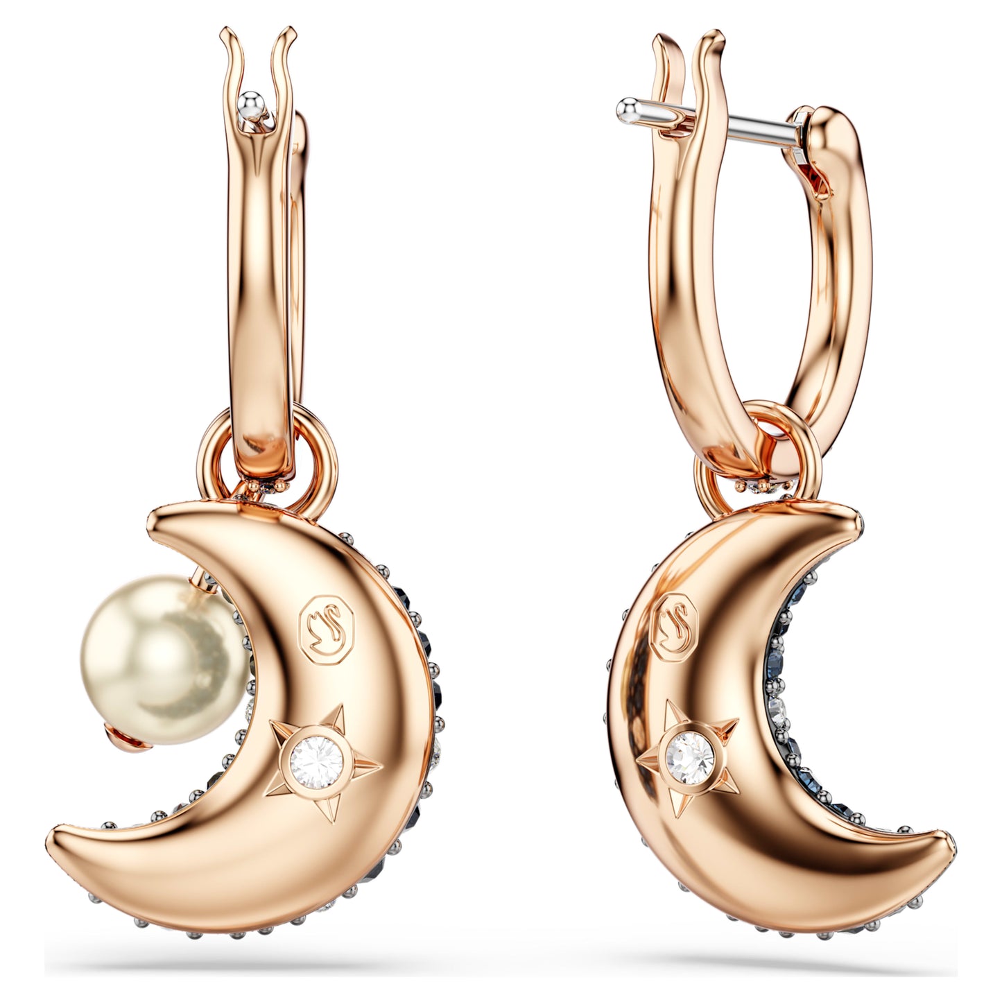 SUBLIMA DROP EARRINGS MOON - MULTI-COLOURED, ROSE-GOLD