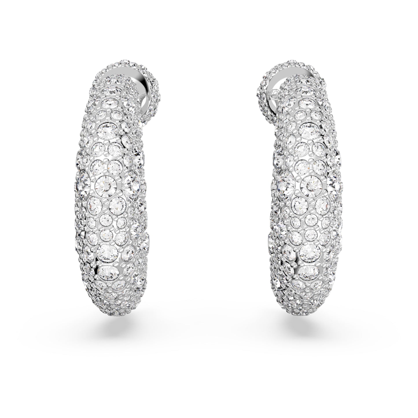 SUBLIMA DROP EARRINGS MOON - WHITE, RHODIUM