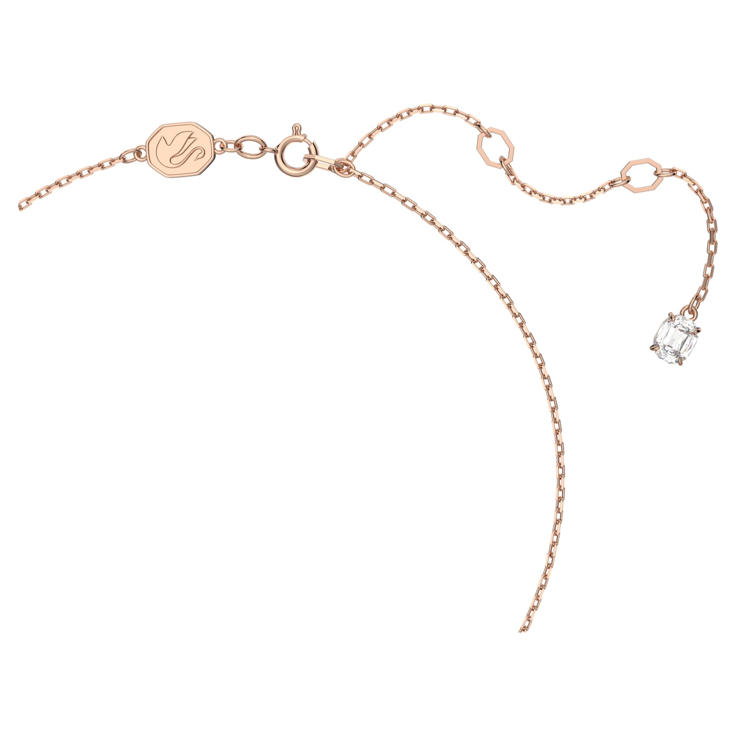 UNA ANGELIC PENDANT PAVE - WHITE, ROSE-GOLD