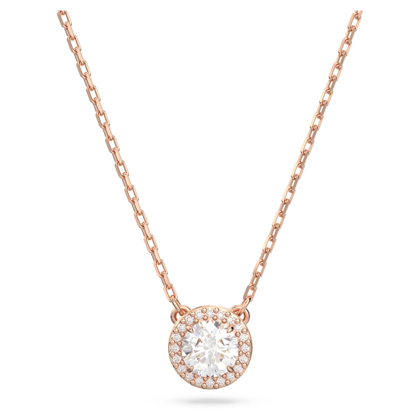 UNA ANGELIC PENDANT PAVE - WHITE, ROSE-GOLD