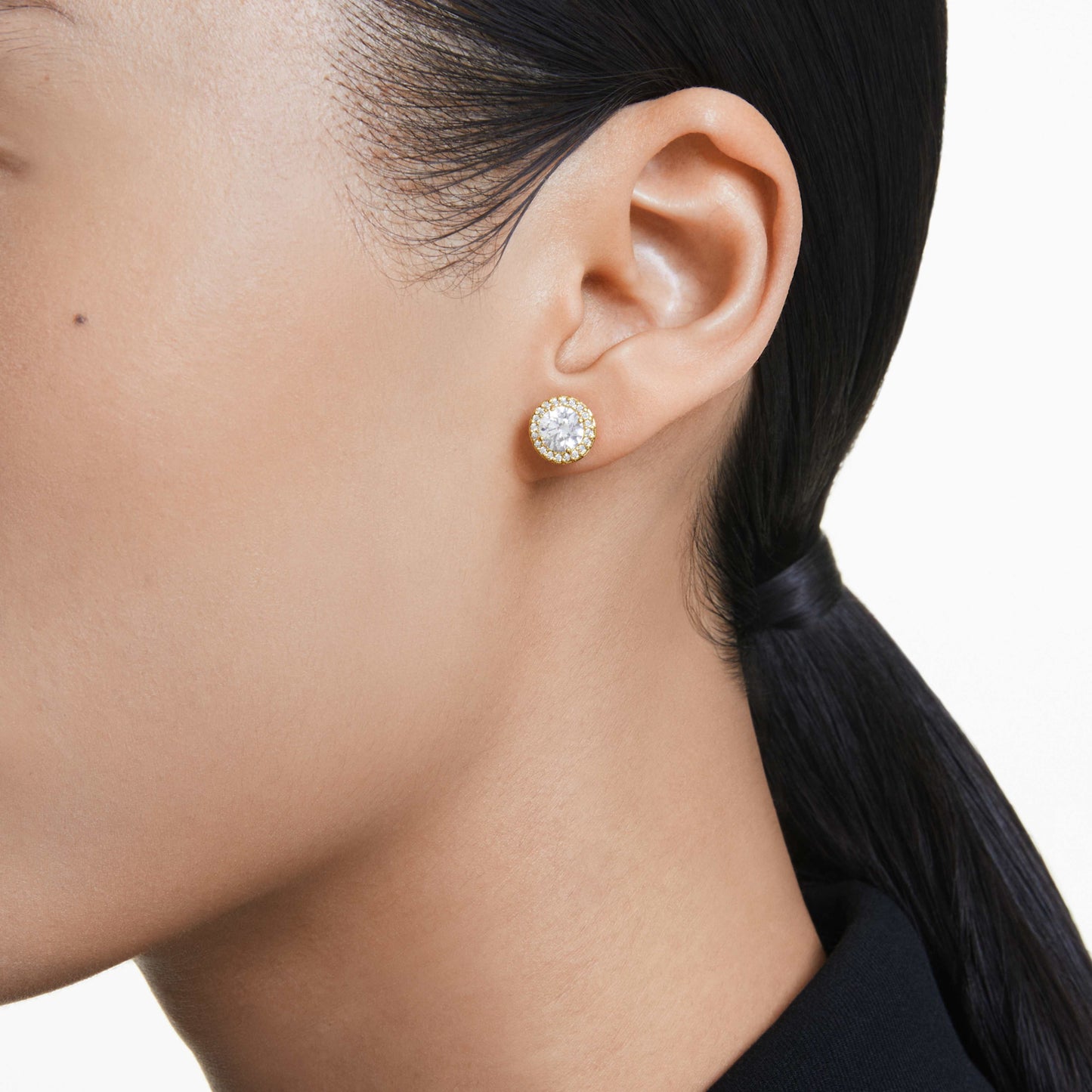 UNA ANGELIC STUD EARRINGS - GOLD-TONE