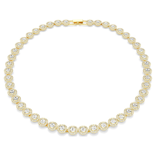 UNA ANGELIC TENNIS NECKLACE - WHITE, GOLD