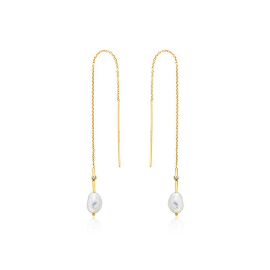 PEARL OF WISDOM PEARL THREADER EARRINGS