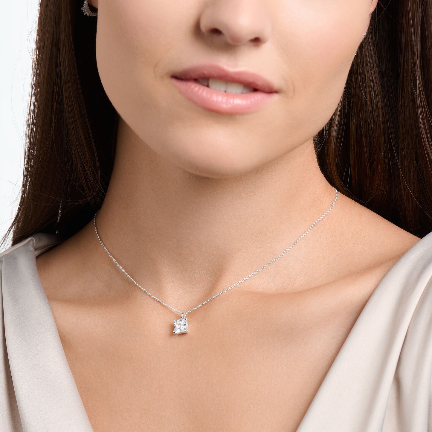 CHARMING COLLECTION SQUARE CZ NECKLACE